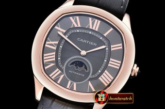 Cartier Drive De Cartier MoonPhase RG/LE Black Jap Qtz