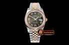 Rolex DateJust 36mm Jub Diam RG/SS Grn/Rmn/Dm BP A2813