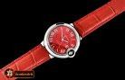 Cartier Balon Bleu Midsize 33mm SS/LE Red MY9015 Mod