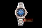 Patek Philippe Nautilus 7010 Ladies RG/SS Diams Blue - Swiss Qtz