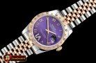 Rolex Datejust Midsize 31mm Diam Bez RG/SS Purple Diam BP A2836