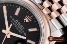 Rolex DateJust 36mm Jub Dome RG/SS Black/Stk BP A2813