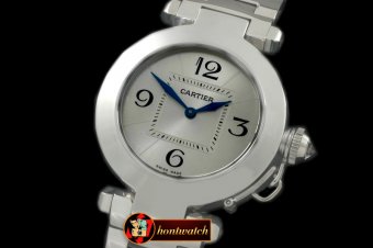 CAR0314A - Pasha Ladies SS/SS White Swiss Ronde Quartz