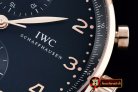 IWC0327 - Portuguese Chrono RG/LE Black A-7750 New Improved