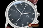 IWC Portuguese Chrono Diam SS/LE Grey/Black ZF A79350 Mod