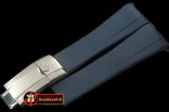 ROLACC021C - Dark Blue Rubber Strap 20/18 with Insignia Clasp