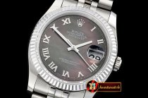 Rolex Datejust Man DJ 36mm Jub Flt SS/SS Black MOP Roman BP A313