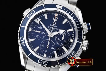 OMG0457I - Planet Ocean Chrono SS/SS Blue JHF A-7750