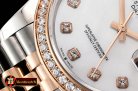 Rolex DateJust 36mm Jub Diam RG/SS Wht MOP/Dm BP A2813