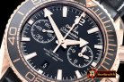 Replica Omega Planet Ocean Chrono RG/RU Black Asia7750 Mod 9301