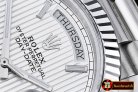 Replica Rolex DayDate 40mm SS/SS Silver Stk Flut BP A2836 Mod325