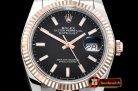Rolex DateJust 36mm Jub Flt 904L RG/SS Blk/Stk GMF A2836
