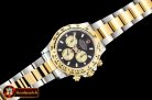 Rolex Daytona 116523 YG/SS Blk/Gold Stk OMF A7750 Mod