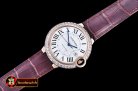 Cartier Balon Bleu Mens Diams Bez RG/LE White Miyota