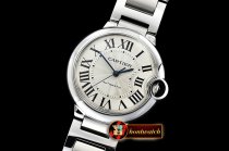 Cartier Balon Bleu Ladies 33mm SS/SS Wht BVF Jap NH05