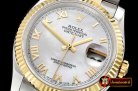 Rolex Datejust DJ 36mm Oyst Flt YG/SS White MOP Roman BP A3135 M