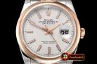 Rolex DateJust 36mm Jub Dome RG/SS White/Stk BP A2813