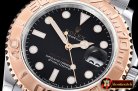 Rolex YachtMaster Mens 116621 RG/SS Black JF Asia 3135 Mod