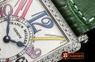 Franck Muller Long Island Ld 952QZ DIAM/SS/LE (Grn) Wht GF Swiss Qtz