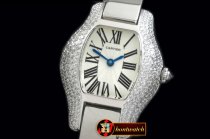 CAR0337A - Tortue De Cartier SS/SS White Swiss Quartz