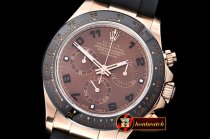 Rolex Daytona Ref.116515 RG/RU Brown Num Noob A7750 Mod