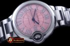CAR0331B - Ballon De Cartier Ladies SS/SS Pink Roman Miyota