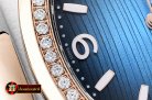 Patek Philippe Nautilus 7010 Ladies RG/SS Diams Blue - Swiss Qtz