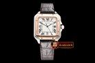 Cartier Santos De Cartier 2018 Mens RG/SS/LE Wht Swiss Qtz