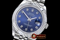 Rolex Datejust II DJ2 41mm Jub Flt SS/SS Blue Diams BP A3235 Mod