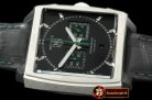 TAG0279B - Monaco Classic SS/LE Black Jap OS20 Quartz Chrono