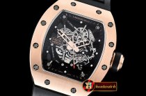 Richard Mille RM035-02 Americas RG/RU Blk Skele Blk KVF MY8215 Mod