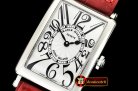 Franck Muller Long Island Ladies 952QZ SS/LE (Red) Wht GF Swiss Qtz