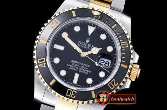 Rolex Submariner 116613 YG/SS Black BP Ult A3135 Mod