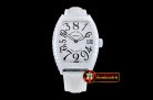 Franck Muller Crazy Hours Jumbo Wht/Blk CER/LE Iron Croco A2813