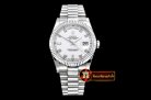 Rolex Daydate 36mm Flt SS/SS Pearl White Diam BP Swiss 2836