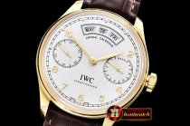 IWC Portugieser Annual Cal. IW503502 YG/LE White A52850
