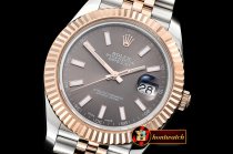 Rolex Datejust II DJ2 41mm Jub Flt RG/SS Dark Grey Stk BP A3235
