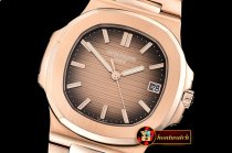 Patek Philippe Nautilus 5711 40mm RG/RG Brown Stks PF Miyota 9015 Mod