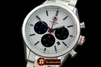 TAG0260E - Carrera CH 80Anni Chrono SS/SS White/Red Jap OS20