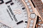 AP0369B - Royal Oak Ladies Chrono RG/RU Wht Num Diam Bez VK64