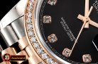 Rolex DateJust 36mm Jub Diam RG/SS Black/Dm BP A2813