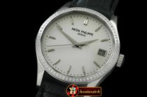 PP0175A - 5107 Calatrava SS/LE White Jap Miyota 9015