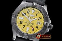 Breitling Avenger Seawolf BlackSteel DLC/RU Yellow HF Asia 2836