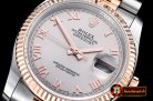 Rolex Datejust DJ 36mm Jub Flt RG/SS Light Grey Rmn BP A3135 Mod