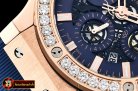 Hublot Big Bang Evolution DIAM/RG/RU Blue Skele A7750 Mod