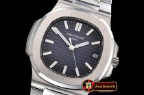 Patek Philippe Nautilus Jumbo 5711 SS/SS Blue/Stk PPF V2 MY9015 Mod