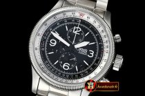 Oris Swiss Hunter Team SS/SS Black Jap Qtz Chrono