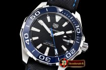 Tag Heuer Aquaracer Caliber 5 43mm SS/NY Blk/Blue V6F A2824