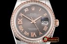 Rolex DateJust 36mm Jub Diam RG/SS Grey/Rmn/Dm BP A2813