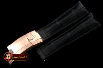 Replica Rolex Black Croc Strap RG 20/16/ New Insignia Deployant